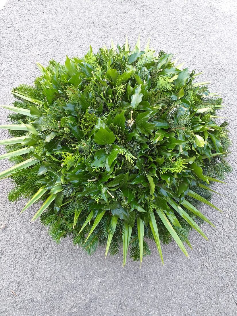 80 cm átmérőjű, fekvő, koszorú alap